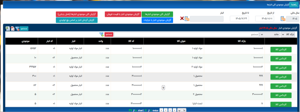 مدیریت چند انبار